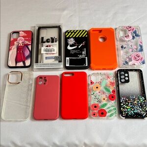 10 Assorted Clear Floral Phone Case